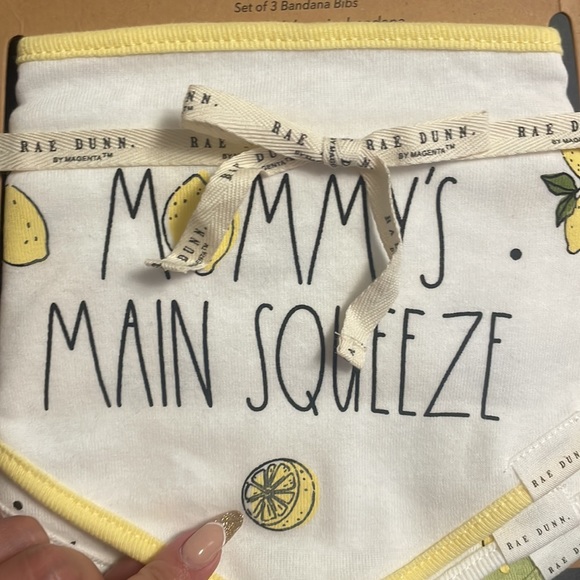 Lemon Theme Baby Bibs Rae Dunn Baby - Picture 2 of 5